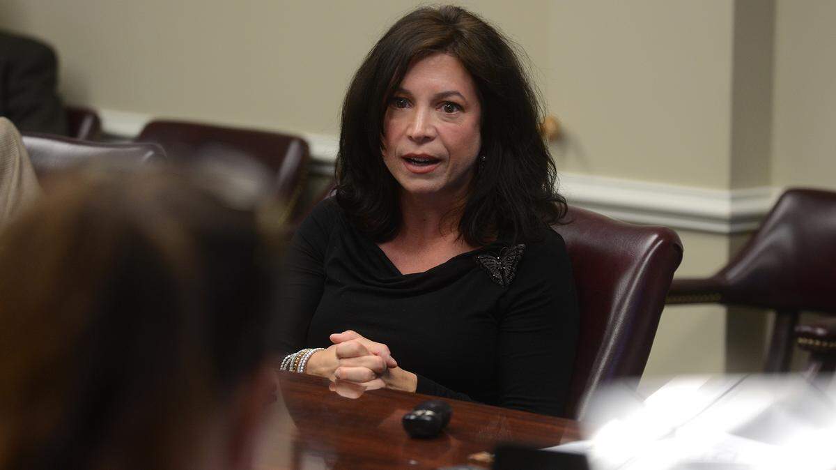 Beaufort County school board member JoAnn Orischak speaks during the human resources committee meeting Nov. 17, 2015, before the school board meeting at the Beaufort County Administration Building in Beaufort.