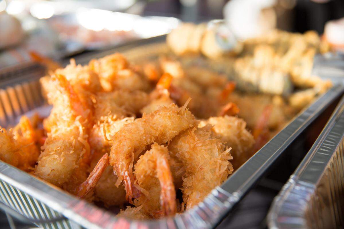 Locally caught shrimp is served each year at the Beaufort Shrimp Festival.