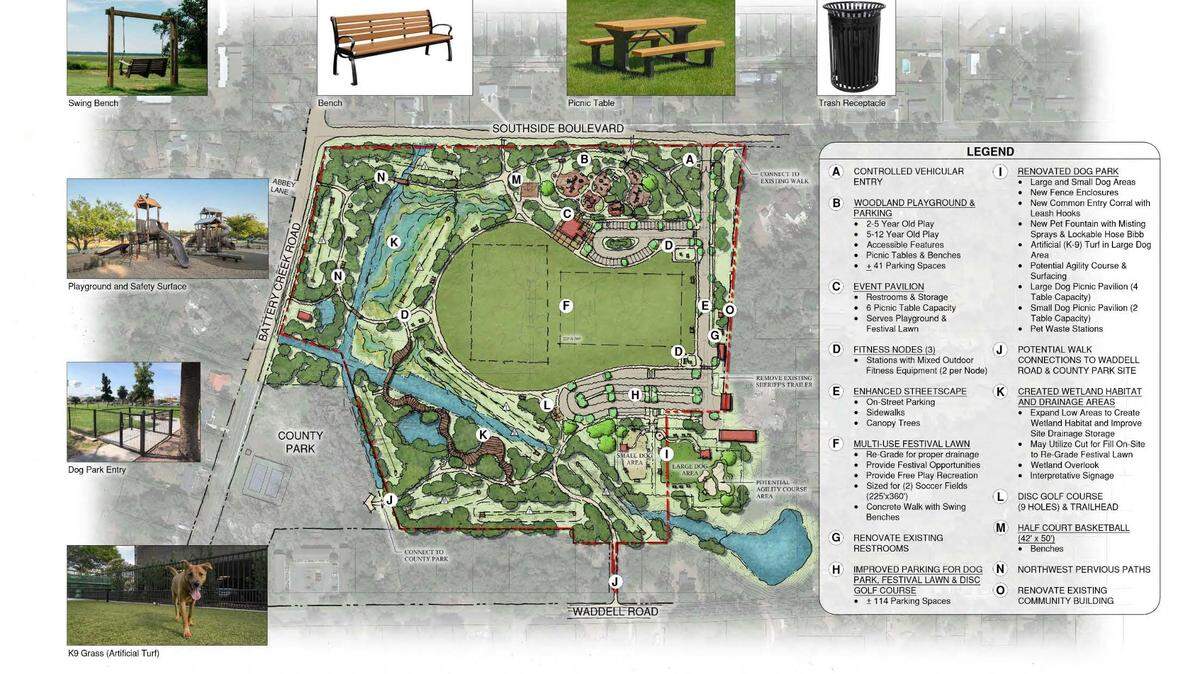 This is the master plan for the Southside Park improvements.