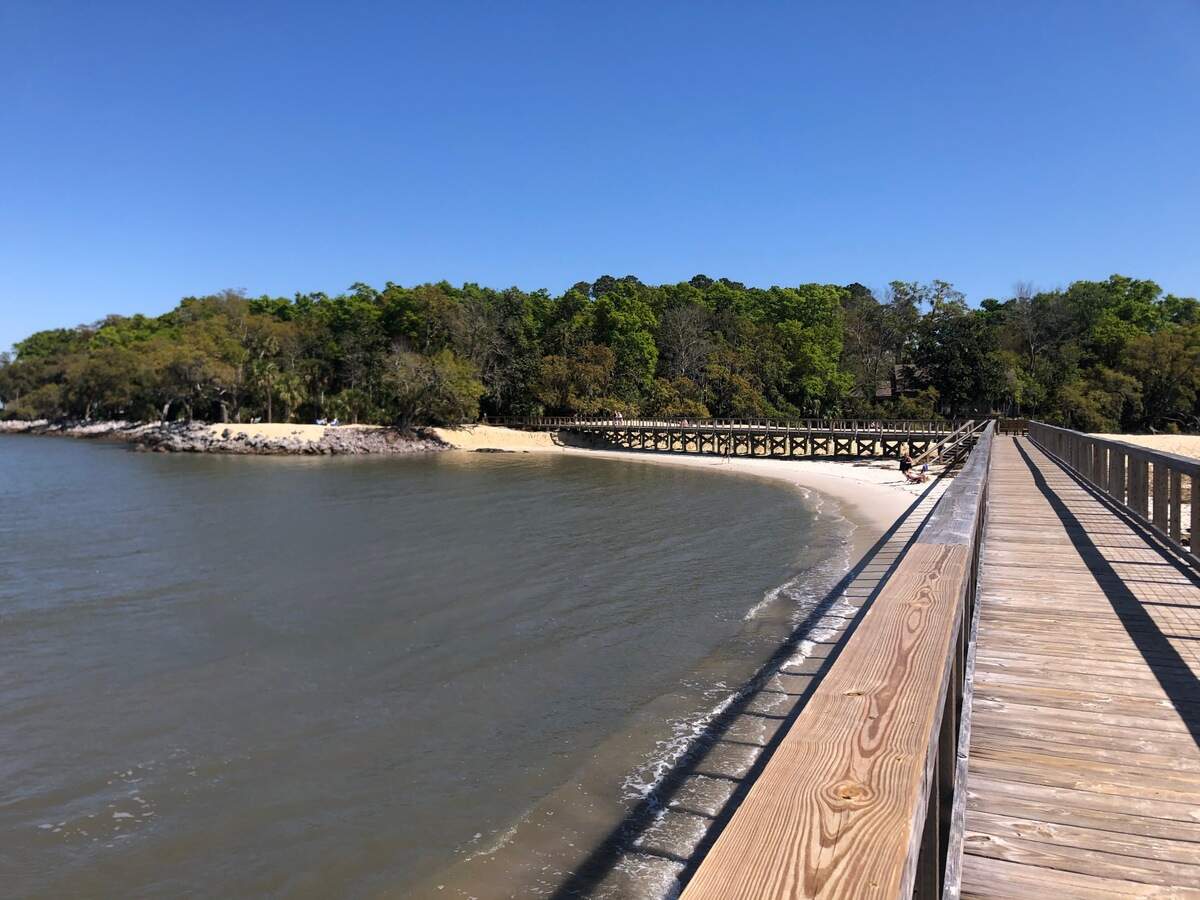 The boardwalk on Pine Island in Hilton Head Plantation as seen on April 4, 2021.