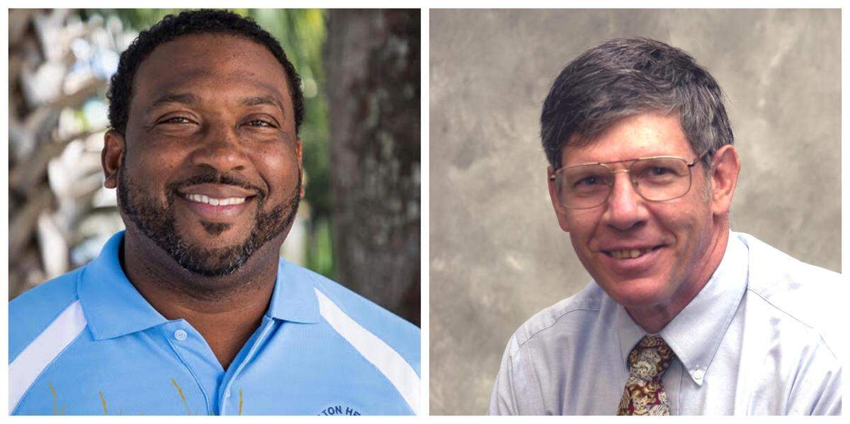 From left, Alex Brown and Peter Kristian, both running for Hilton Head Island Town Council in ward one.