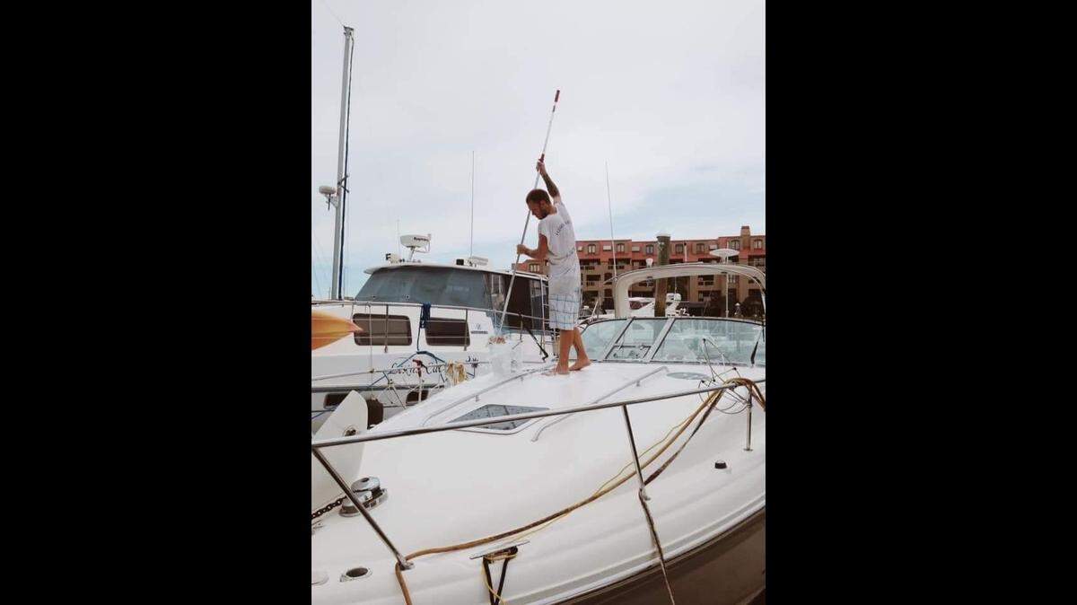 Dustin Everidge worked on Hilton Head Island repairing boats for Fleming Marine LLC.