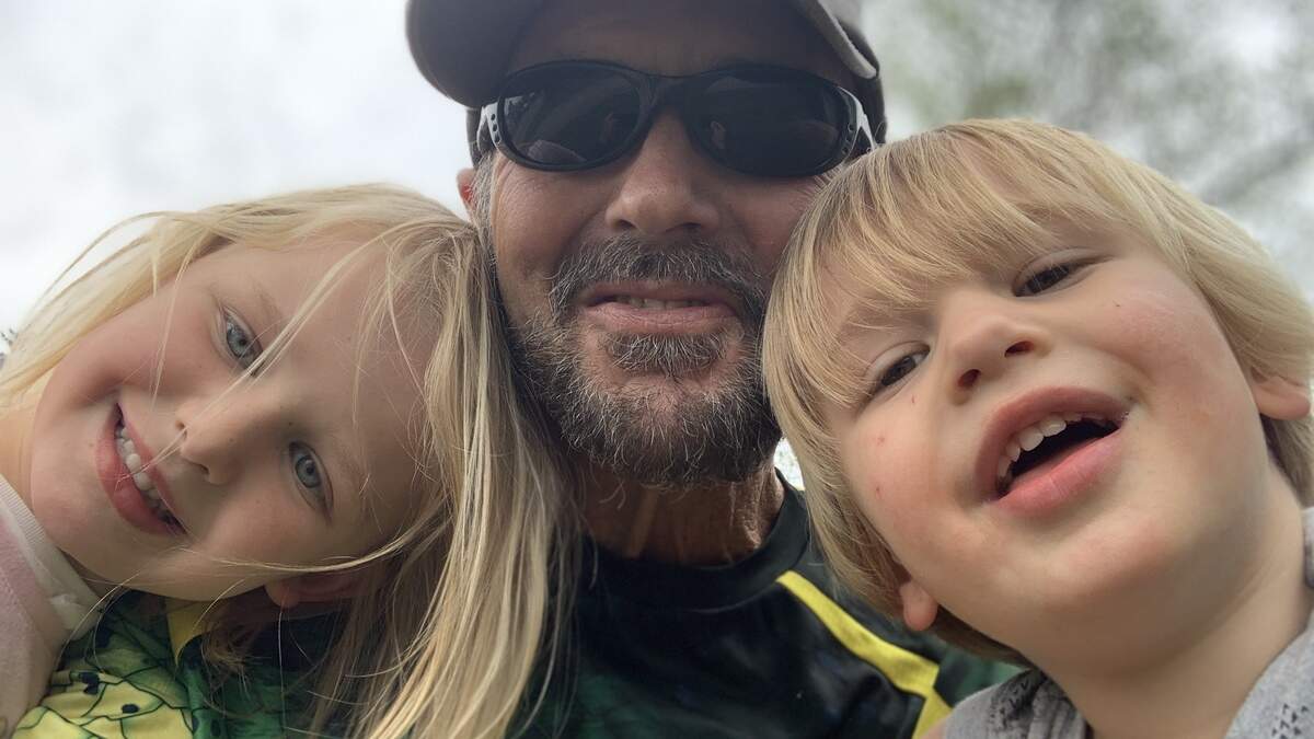 Pappy with Alice and Benjamin