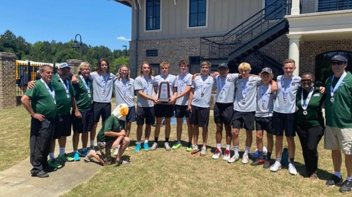 The Beaufort tennis team poses for a photo after Class 4A championship match on Saturday, May 15, 2021.