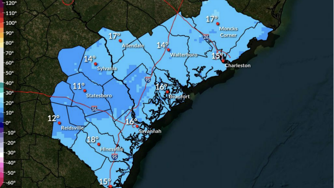 Enoree Sc Weather Beaufort County, SC weather forecast for winter storm Fern | Hilton ...