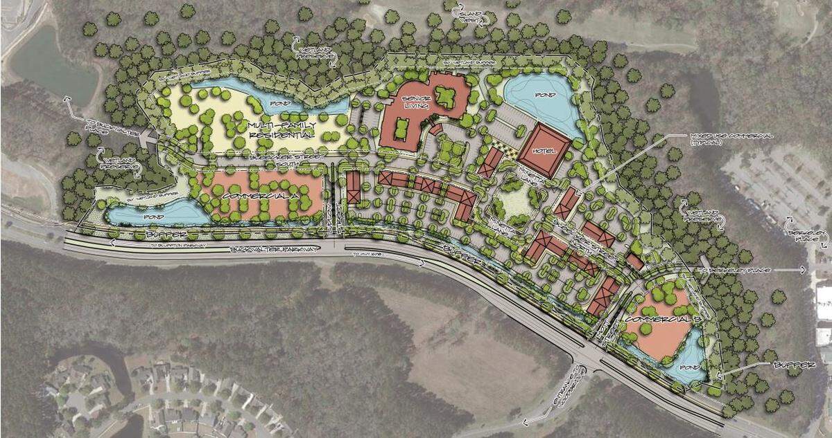 Washington Square is expected to be a 35-acre walkable living community along Buckwalter Parkway that will offer residential housing, retail and office space.