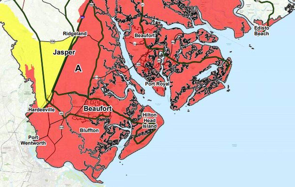 All of Beaufort County and parts of Jasper County are included in the Hurricane Dorian evacuation.
