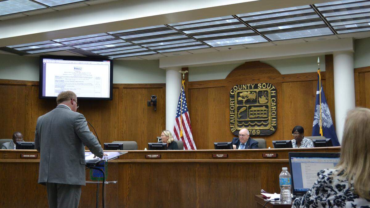 The scene at the school board meeting Tuesday night.