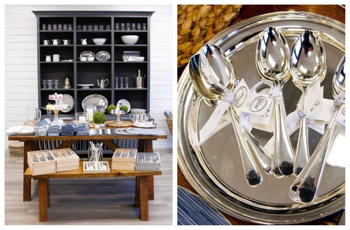 Cassandra’s Kitchen sells crystal, silver, dinnerware and serving pieces with a focus on simple, classic designs.