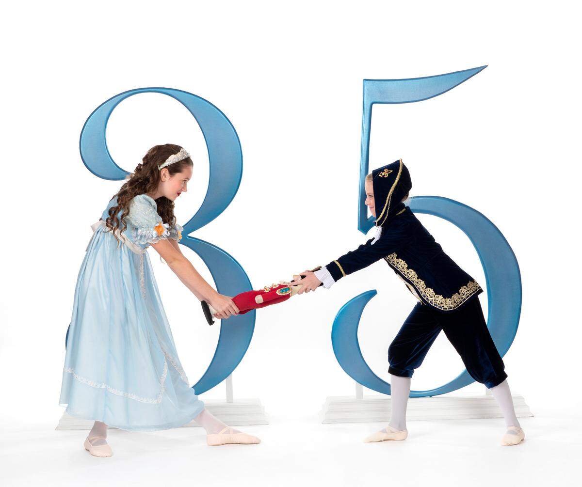 Mckenzie Novak as Marie and Emily Ott as Fritz in Hilton Head Dance Theatre’s production of The Nutcracker.