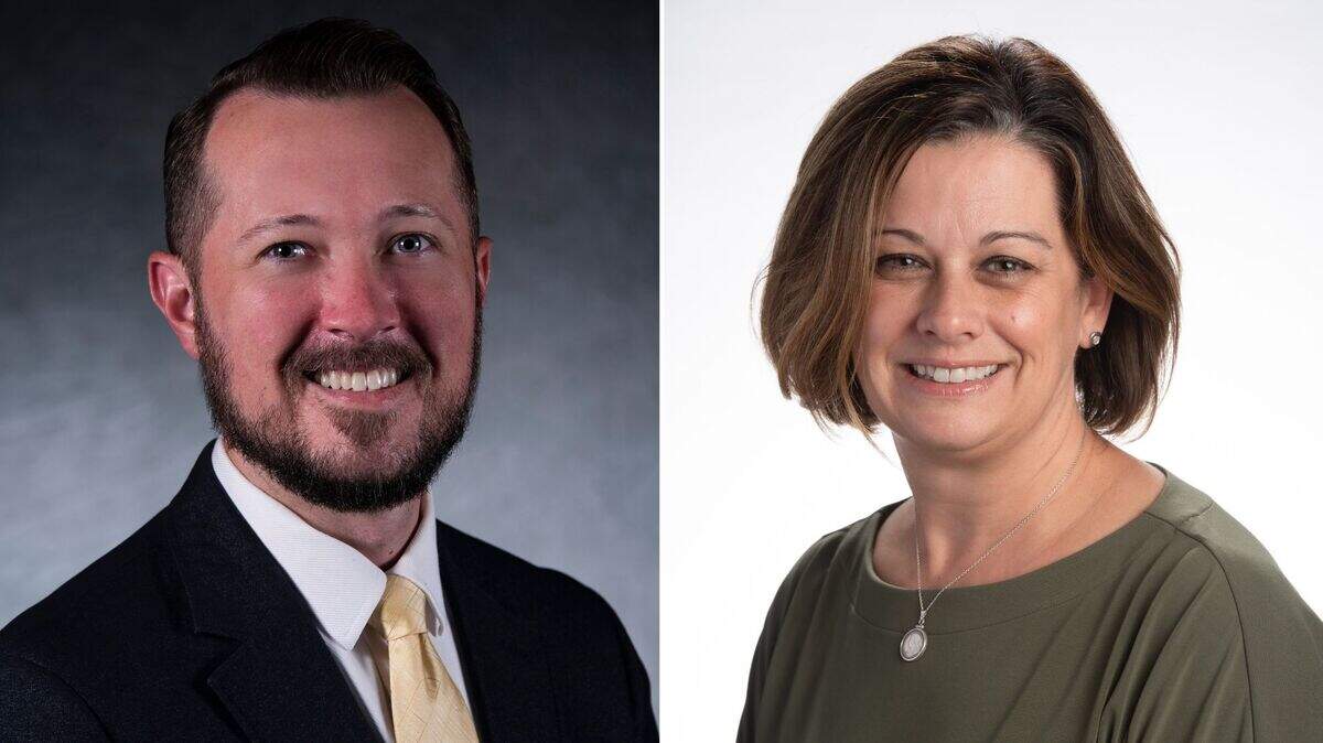 The town of Bluffton announced Monday that Chris Forster (left) and Heather Colin (right) were appointed as assistant town managers.