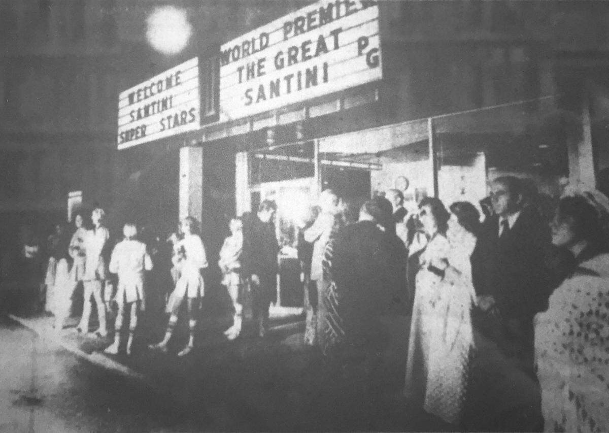 The world premiere of “The Great Santini” filmed in Beaufort at what was then called the Plaza Twin Theater in Beaufort on Oct. 26, 1979, drew stars Robert Duvall and Blythe Danner, the governor, and a local crowd, many dressed in formal wear.