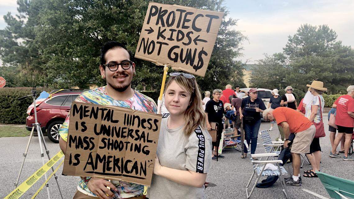 ‘I’m sorry we have to be here’: Bluffton, Hilton Head hold vigil for shooting victims