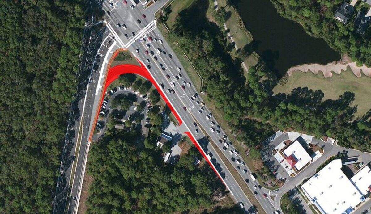 A concept illustration shows the changes proposed to the intersection of U.S. 278 and Bluffton Road.