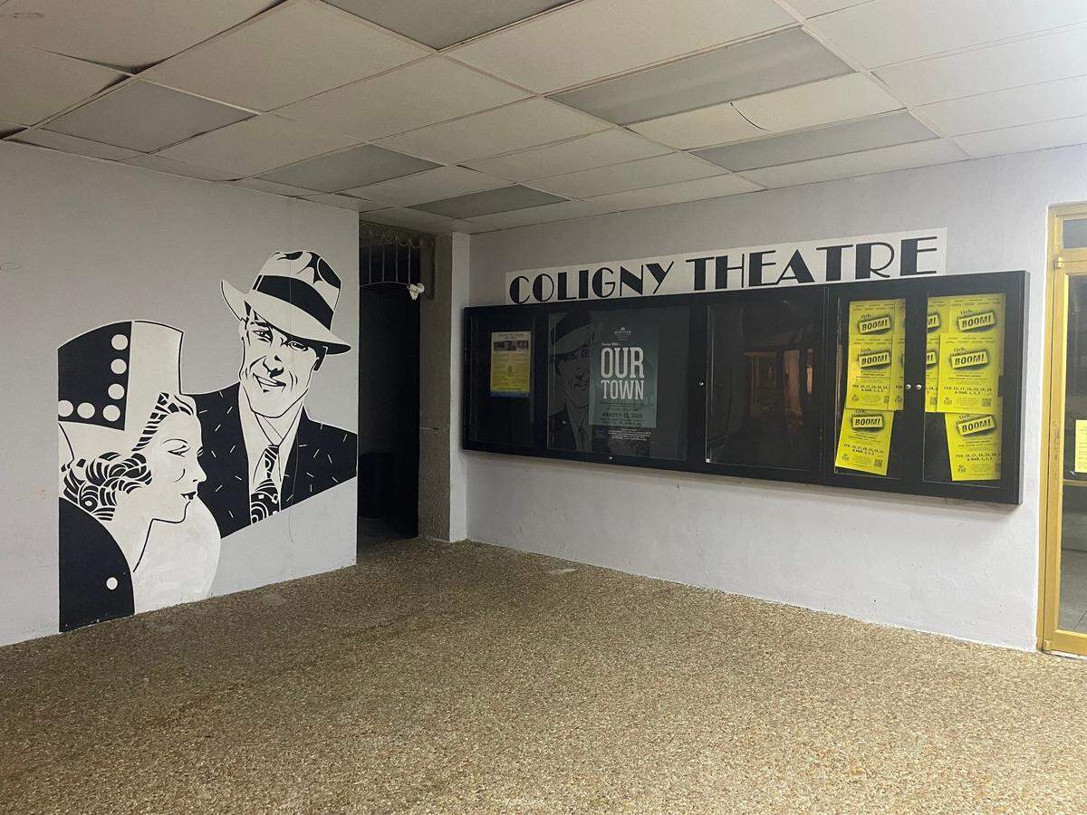 Local artist Ralph Sutton painted the artwork on both the inside and outside of the theater.