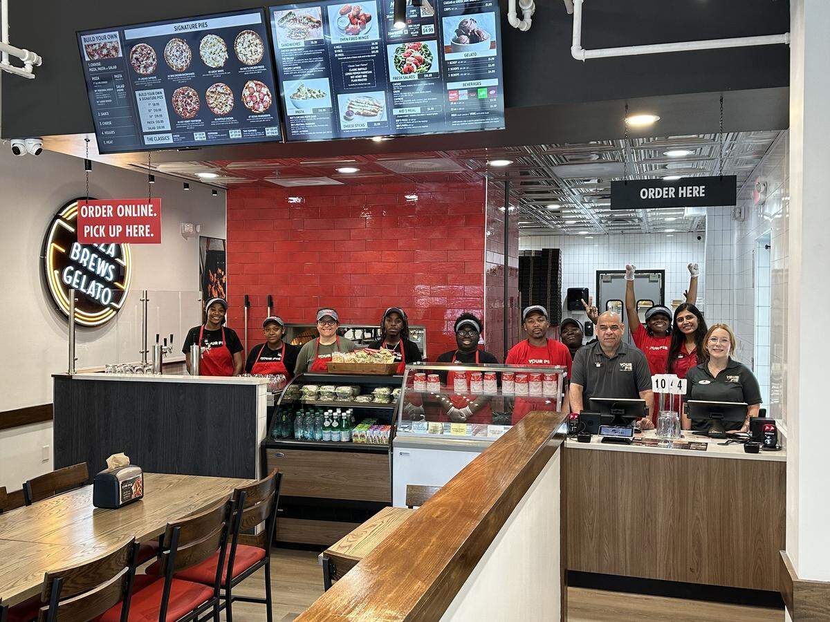 Staff at Your Pie, a new fast-casual pizza chain in Beaufort, SC during their soft opening on Sept. 22, 2025.