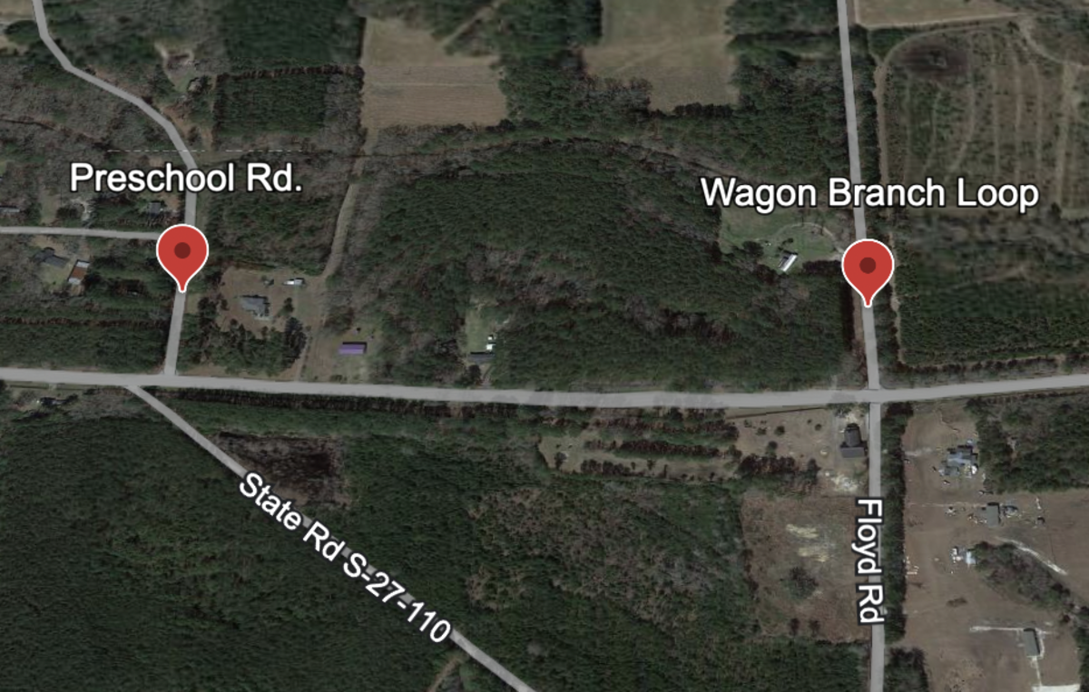 Two fatal shootings in unincorporated Jasper County occurred just four days apart in January 2024, the first on Preschool Road and the second on Wagon Branch Loop. The two rural roads lie less than a half-mile apart on S.C. 336 (Tillman Road). Police say the incidents are not connected.