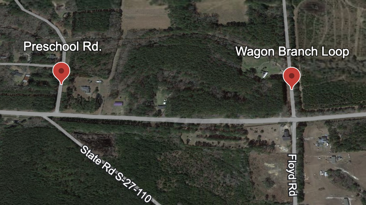 Two fatal shootings in unincorporated Jasper County occurred just four days apart, the first on Preschool Road and the second on Wagon Branch Loop. Although police have not specified the exact location of the crime scenes, the two rural roads lie less than a half-mile apart on S.C. 336 (Tillmand Road).