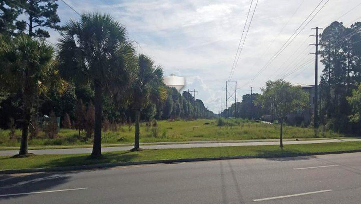 Renderings from Beaufort-Jasper Water & Sewer Authority show the view of the planned 1.5-million-gallon water tower from Buckwalter Parkway.