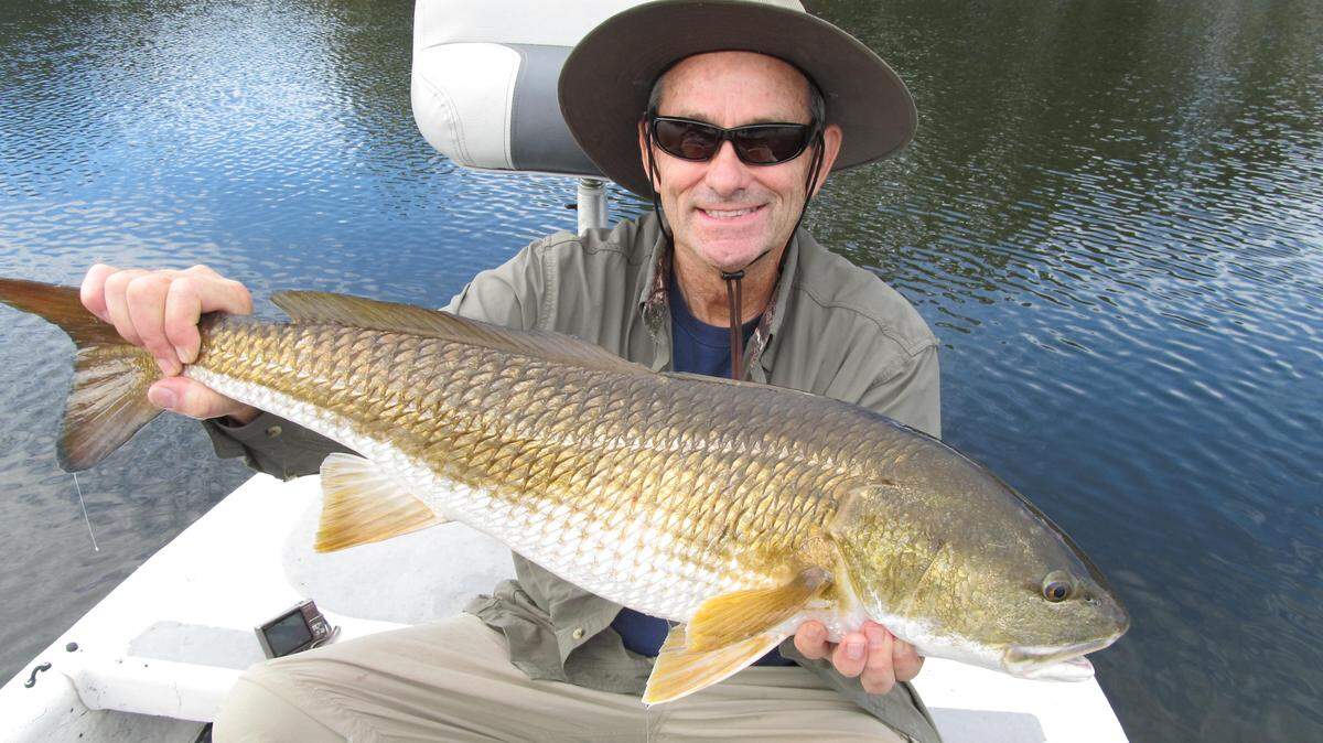 Bill Sanderson with a Palmetto Dunes redfish.