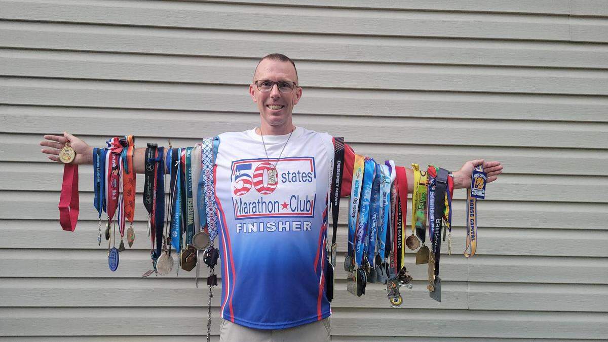 Jay Gibson, a 45-year-old Beaufort resident, has completed a marathon in each of the 50 states. He’s one of just a few thousand Americans to have done it.