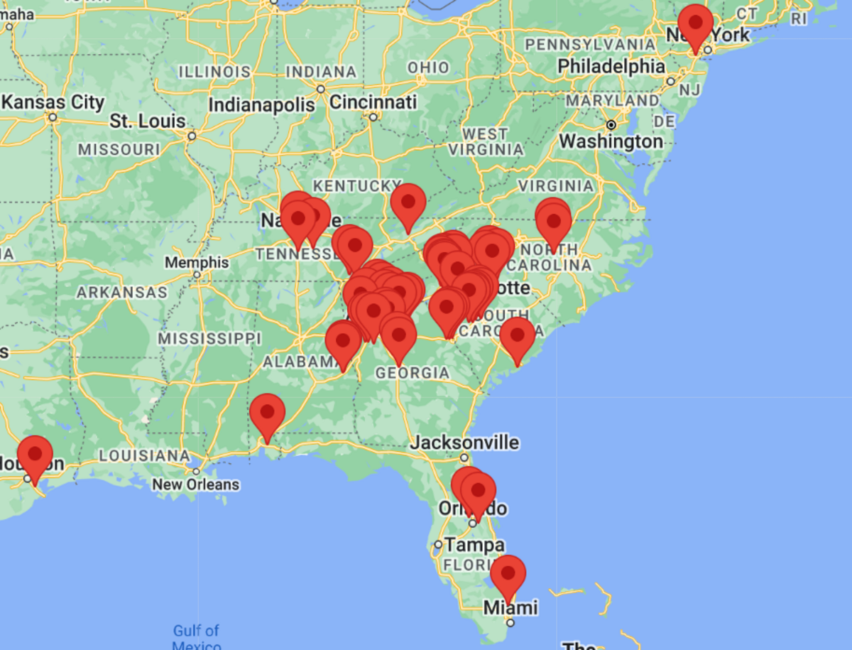Big Blue Marble Academy has nearly 60 locations in the eastern United States. 17 of which are located in South Carolina.