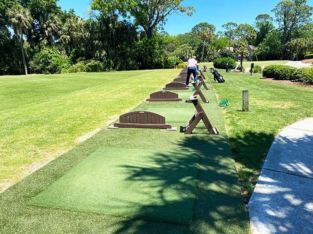 The driving range at Robert Trent Jones golf course in Palmetto Dunes as seen in May 2020.