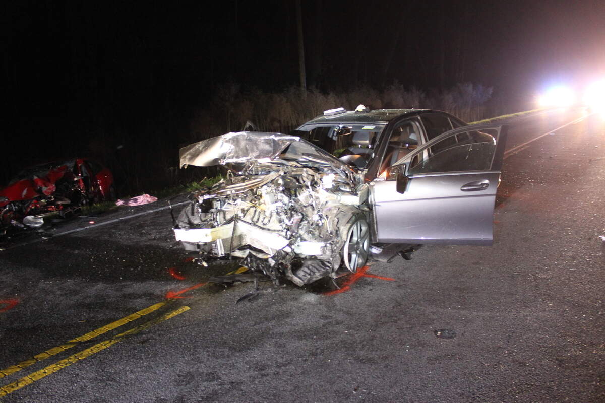 A photo shows the Feb. 8 crash scene in Ridgeland where Deidre Roberts was killed.