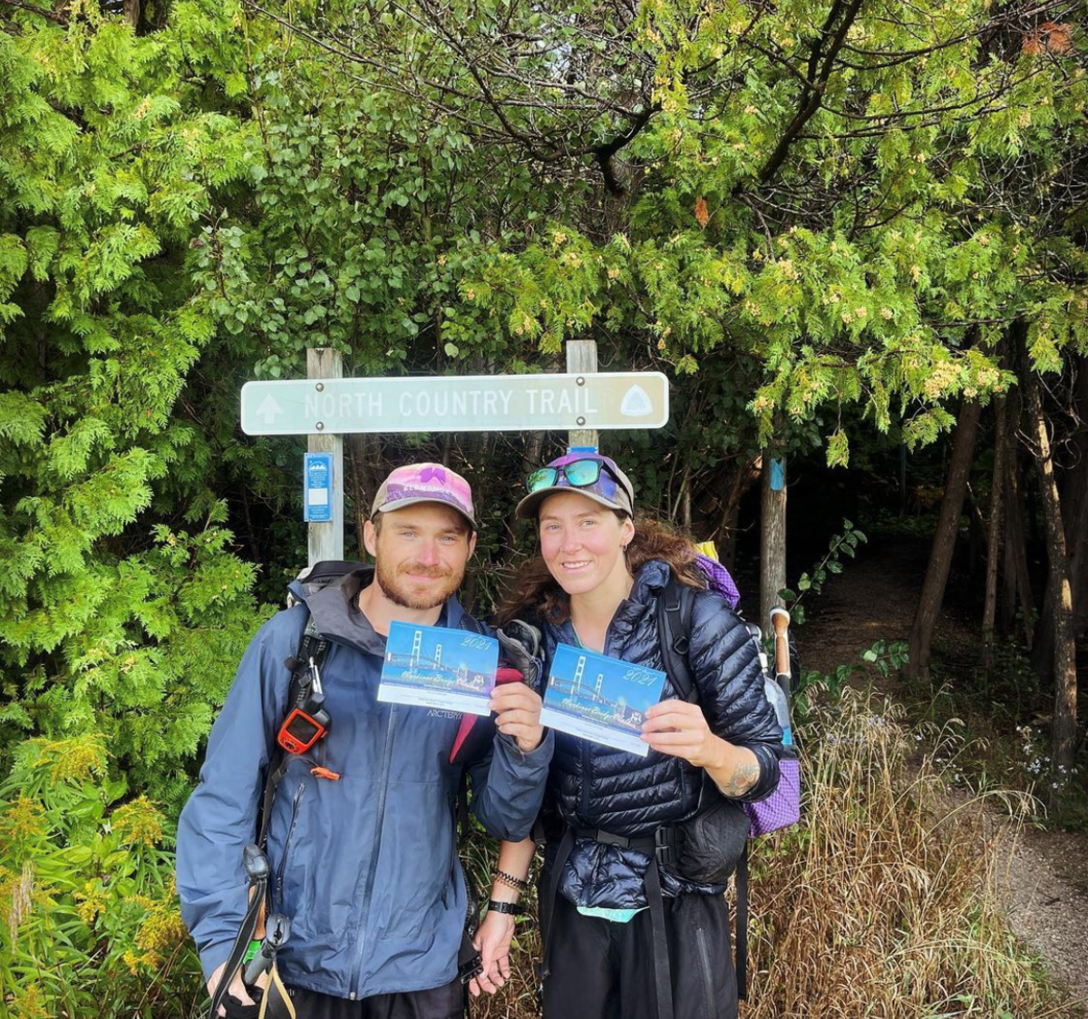 Hikers Ryan Bunting and Dana Burkett on day 129 of their North Country National Scenic Trail hike