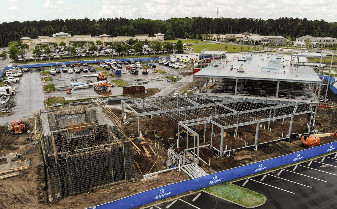 Expected to open in 2020, work continues on the 40,000 square-foot St. Joeph’s/Candler medical facility.