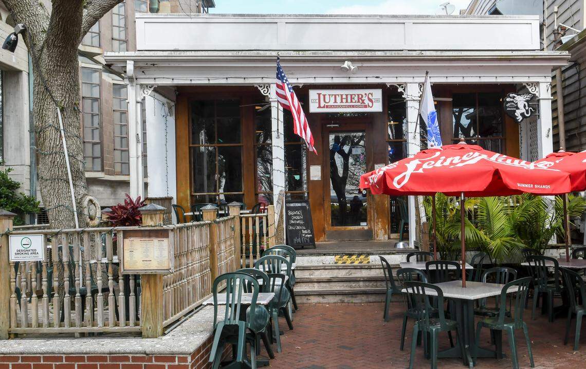 Pictured is the back patio of Luther’s Well & Done as seen on Friday, Jan. 21, 2020, in downtown Beaufort. According to the lawsuit filed by Mallory Beach’s mother, the group of intoxicated underage boaters stopped at Henry C. Chambers Waterfront Park, some being served alcohol at the bar, before the boat accident which killed Beach.