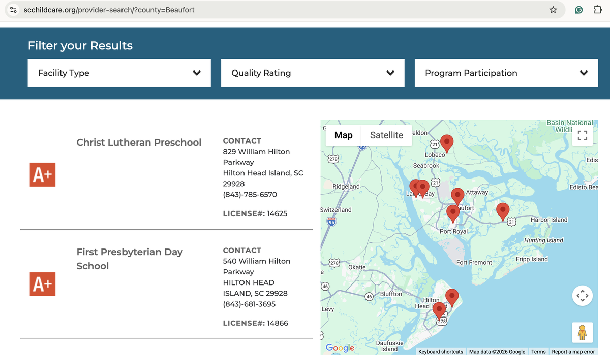 Parents and caregivers can check a daycare’s license status through the South Carolina Child Care Services website, which is managed by the state Department of Social Services.