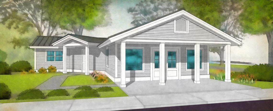 Rendered image of The Bluffton Bookshop, located at 89 Bridge Street.