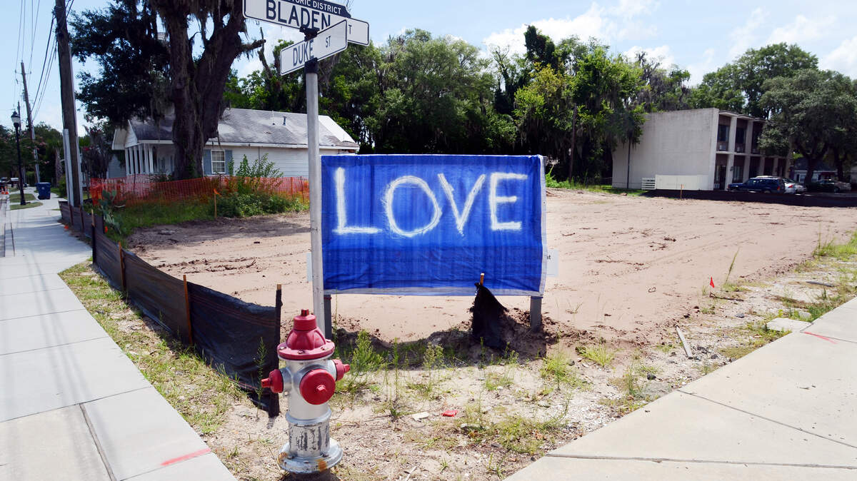 Over the weekend, someone defaced a sign announcing the future location of the Beaufort County Black Chamber of Commerce by spray painting the word "racist" on it. Later the sign was taken down, but it didn't take long for someone else to come along replace the damaged the sign with a new one reading "love."