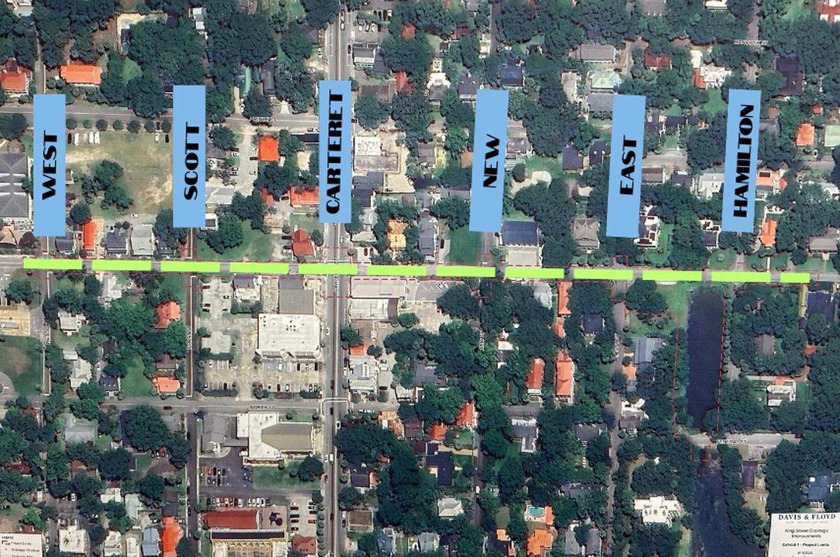 The King Street drainage improvement project will reduce street flooding and protect water quality, according to the city of Beaufort.