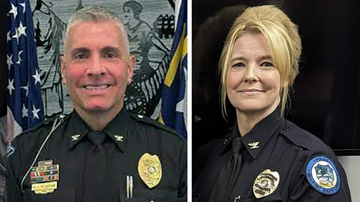 Finalists for the City of Beaufort’s police chief: Sunset Beach, N.C., Police Chief Kenneth J. Klamar, left, and current interim chief, Stephenie Price.
