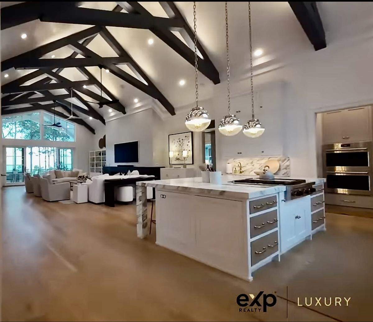 The kitchen and living area of 15 Bald Eagle Rd