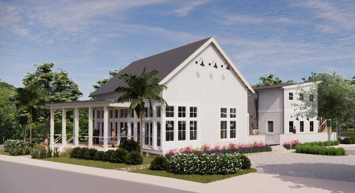 Rendered image of the Greenhouse restaurant and speakeasy coming to Bluffton in November 2025.
