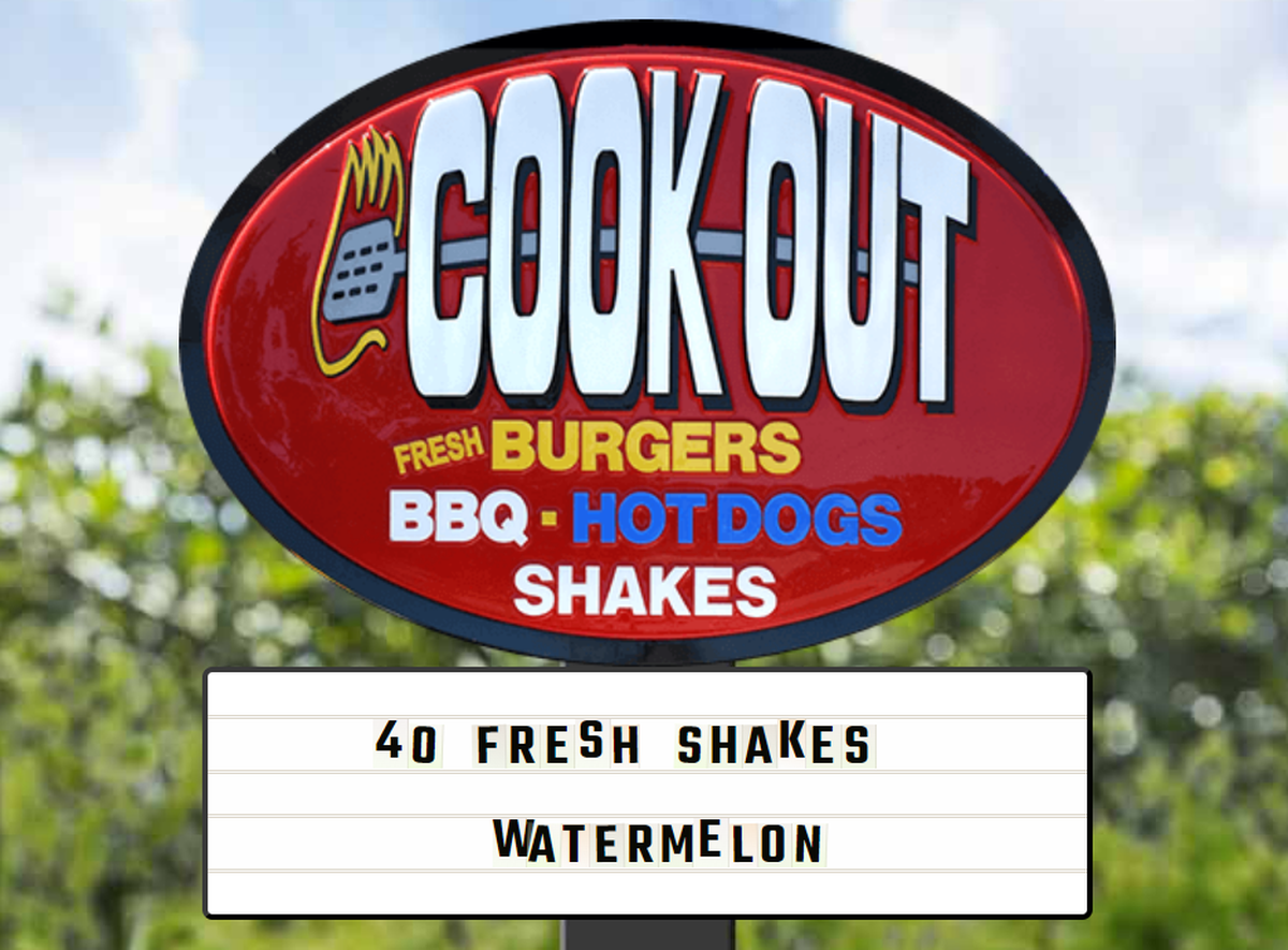 Cook Out is known for its shakes, burgers and barbecue.