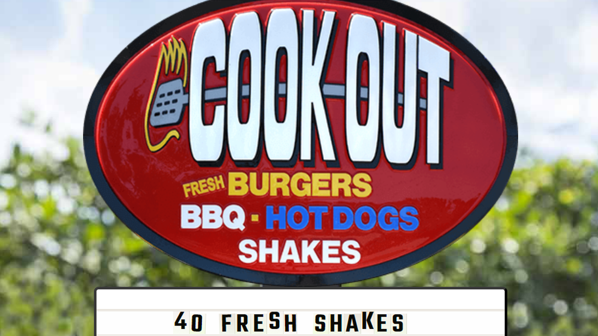 Cook Out is known for its shakes, burgers and barbecue.