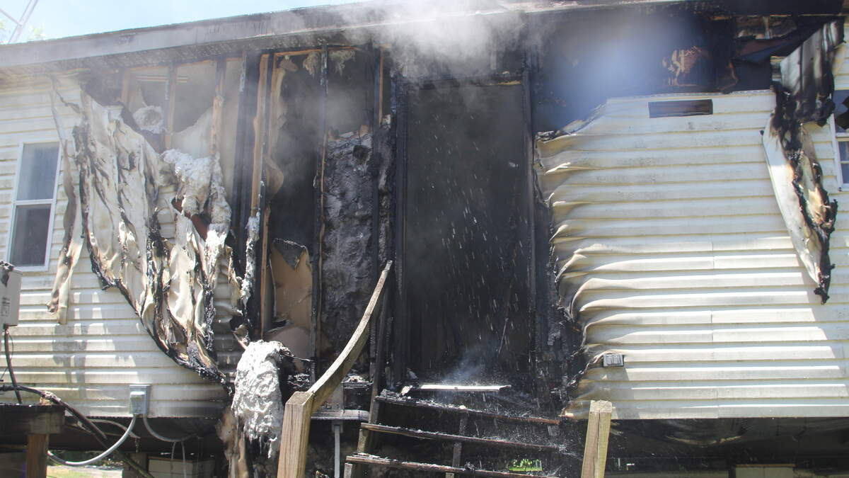 The home on Thomas Cohen Drive sustained a lot of fire and smoke damage Monday morning.