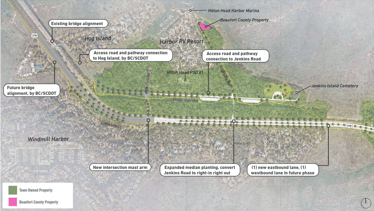 Improvements to corridor along Jenkins Island aim to improve access to a historic cemetery as well as alleviate congestion and improve safety.