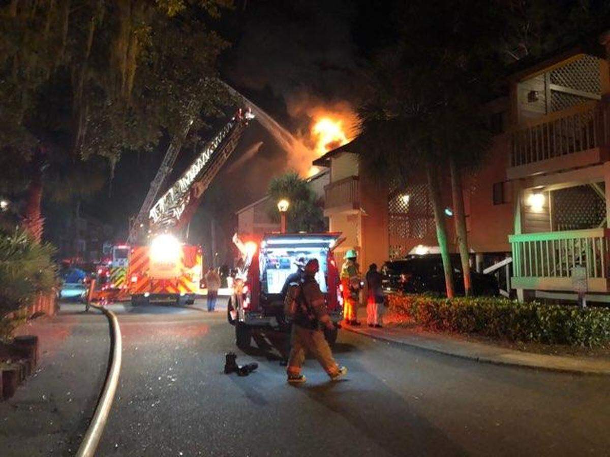 A house fire in Palmetto Dunes on Hilton Head Island on Jan. 22, 2020.
