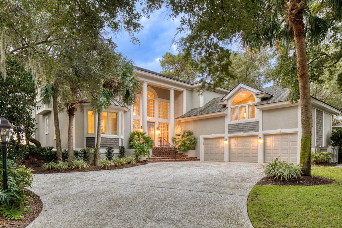 The front exterior to 38 Ensis Road on Hilton Head Island.