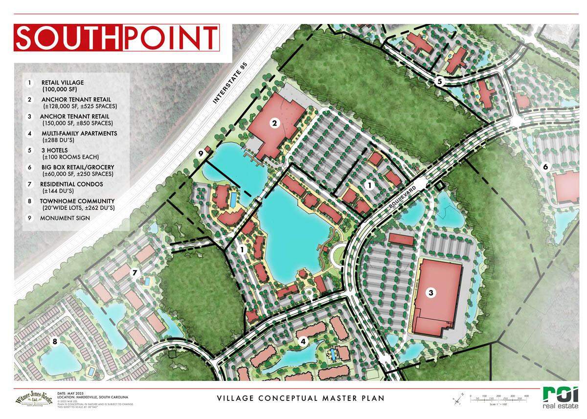 The Boulevard, stretching throughout the Southpoint development, is intended to relieve traffic congestion along John Smith Road and U.S. 278 in Hardeeville, SC.