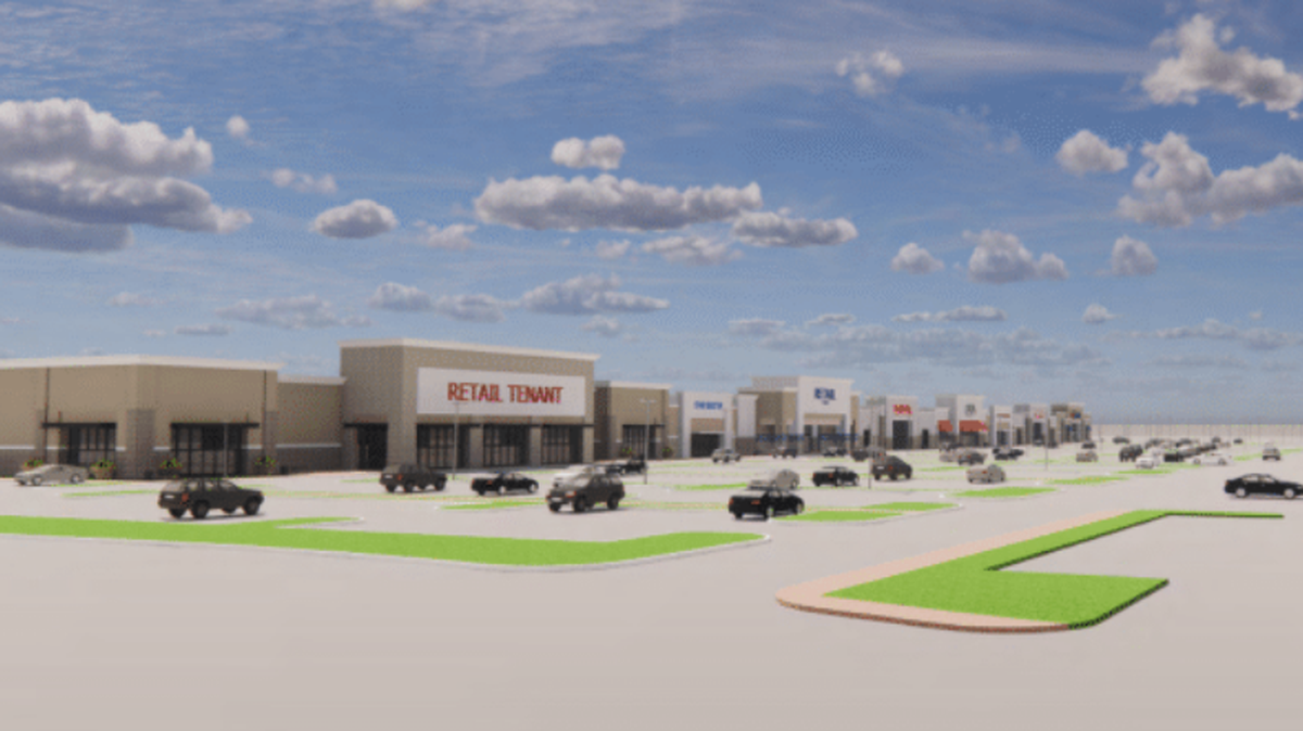 A rendering of the proposed Beaufort Station, a mixed use retail center proposed at the southwest corner of Robert Smalls Parkway and Parris Island Gateway.