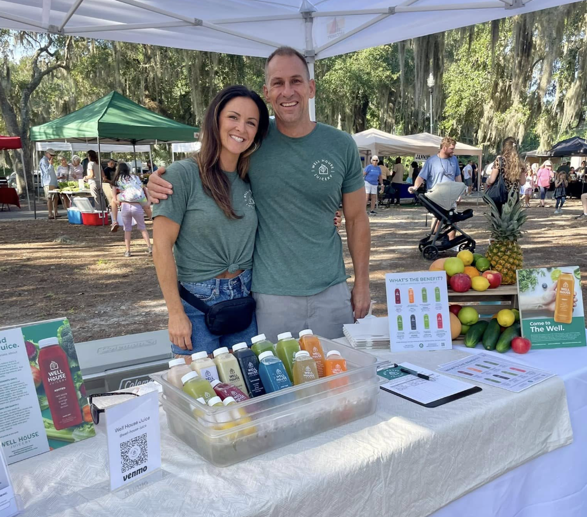 Tim and Sam Boring moved to Beaufort from Indiana in 2020 and launched Well House Juice in 2022.