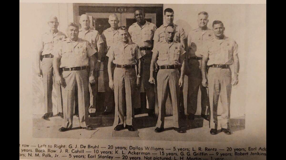 Bobby Jenkins in a group photo with other deputies at the Beaufort County Sheriff’s Office. September 1966.