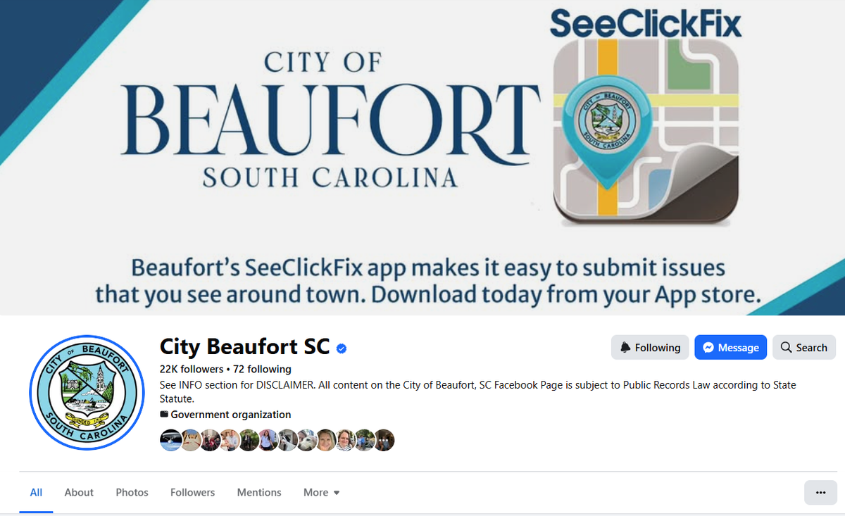 The city of Beaufort is discussing whether to remove comments from its Facebook page. The idea received a chilly reception at city council work session Tuesday.