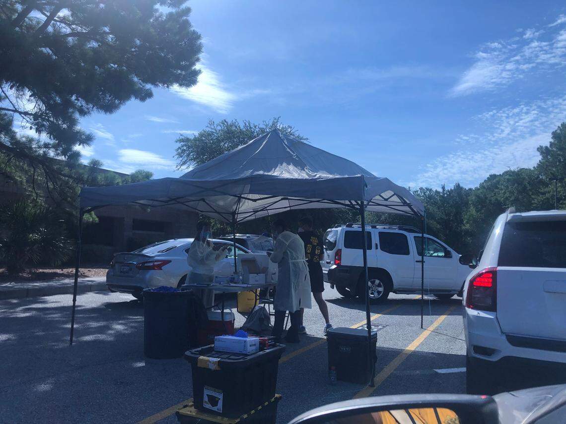 A free testing event on June 29 at Hilton Head High School, where over 1,500 people were tested for COVID-19.
